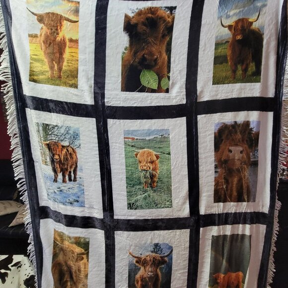 Highland Cow Blanket 9 Custom Photo Throw Blanket - Picture 15 of 15